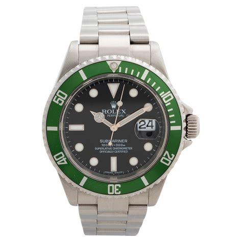 rolex green submariner mens 16610